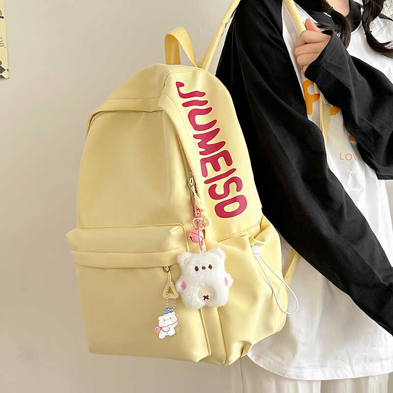 Phiên Bản Hàn Quốc ins Nhỏ Tươi Màu Ba Lô Dung Tích Lớn Lớp Học Học Phí Đi Học Nữ Du Lịch Ba Lô Nhẹ