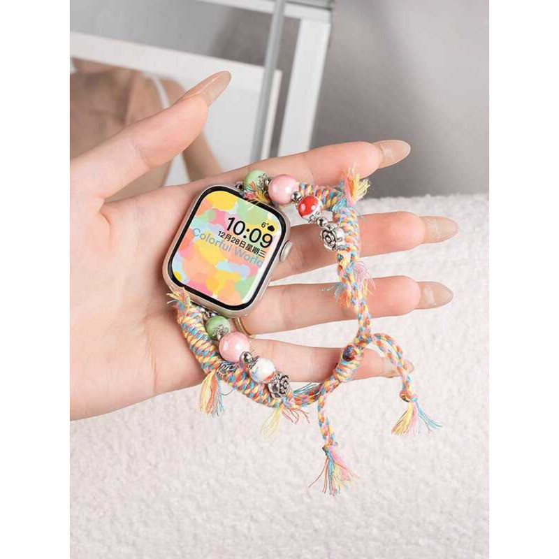 Thích hợp cho watch9 Apple S9 Watch iwatch8 Dây đeo S10 Nữ S8 Bện 10 Nylon S7 Thể thao mùa hè SE Cre