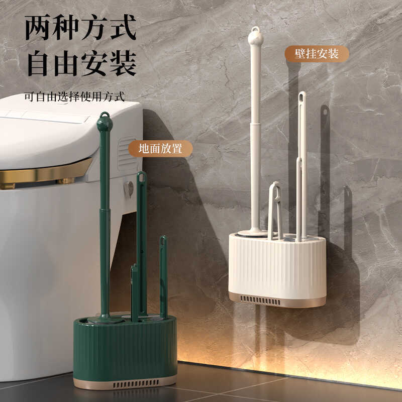 Bàn chải làm sạch nhà vệ sinh bốn mảnh đa chức năng Bàn chải vệ sinh tay dài Bàn chải làm sạch nhà v