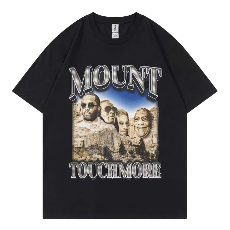 Ngộ nghĩnh P Diddy Mount Touchmore Áo Hip Hop Vintage Quần Áo Ngắn Tay Áo Thun Nam