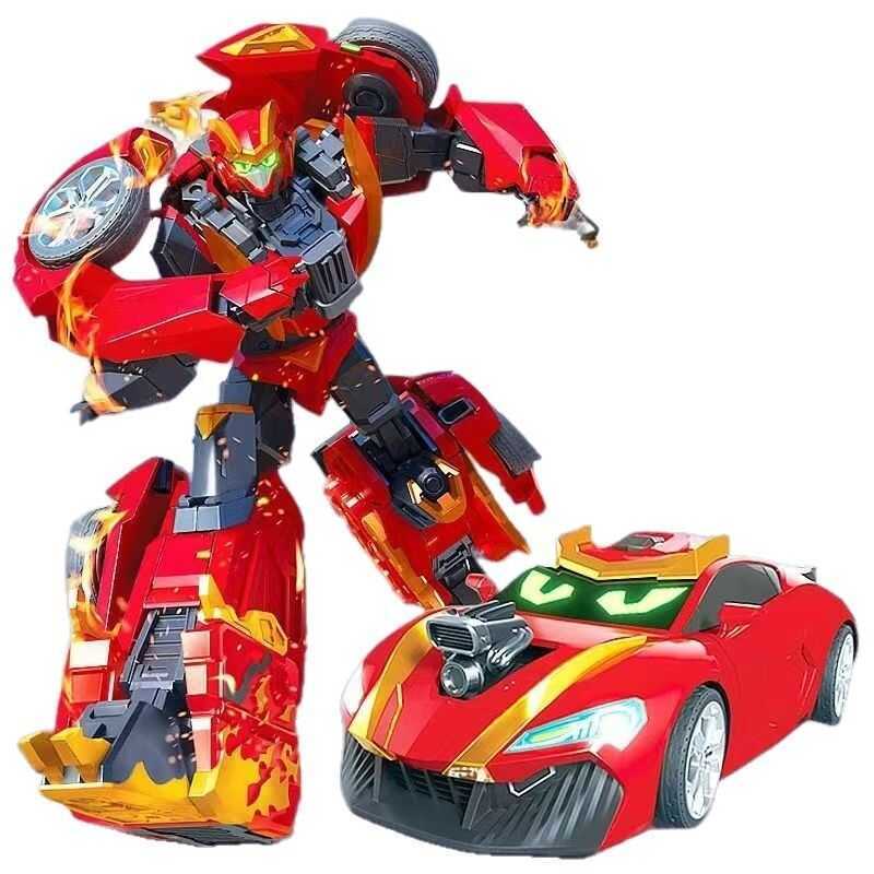 Đồ chơi trẻ em mới nhất: Robot biến hình ô tô Naruto Thunderbolt Card Fighter dành cho bé trai