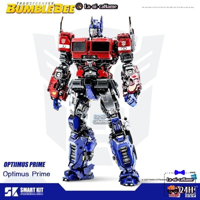 Mô hình lắp ráp Optimus Prime Transformers Bumblebee Starscream Sonic Lightning bay qua núi Arcee