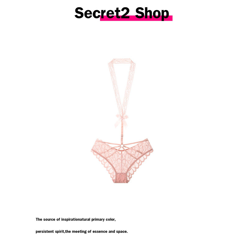 Pink Girl Hot Girl Peach Bow Quần lót dây ren