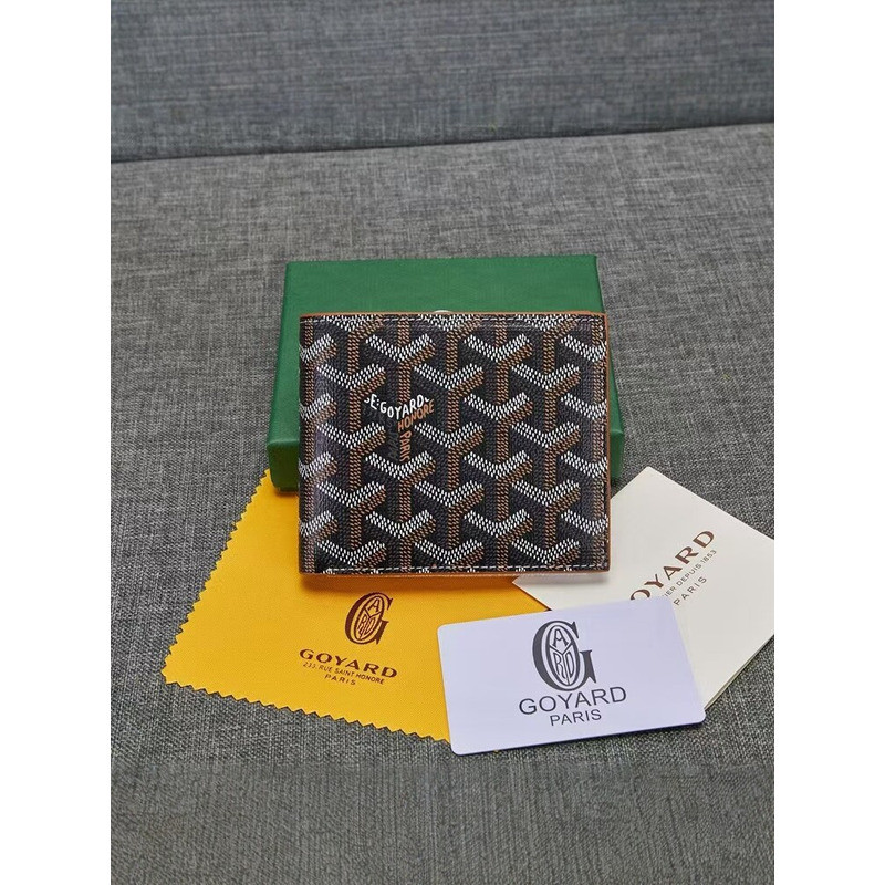Goyard Presbyopic Ví Ngắn Nữ 2025 Thời Trang Đi Lại Nhiều Thẻ In Ví Da Mềm