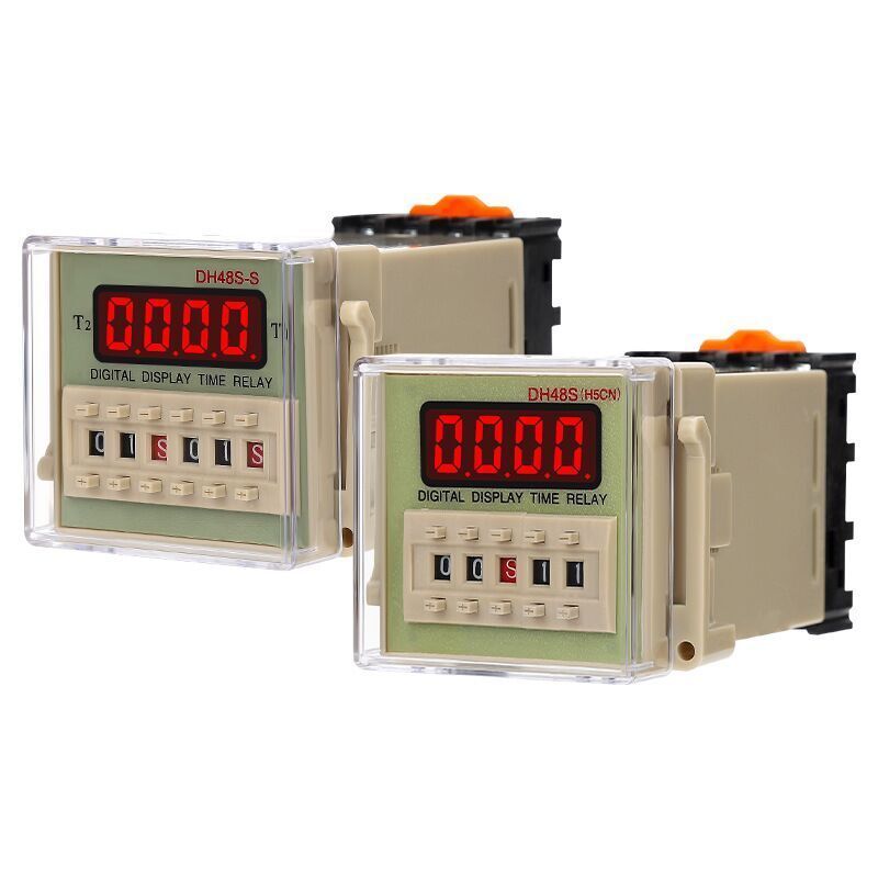Dh48S-S DH48S S 220V AC 8Pin PF083A E Kỹ Thuật Số Đôi Hẹn Giờ Trễ Rơle Ổ Cắm Đế