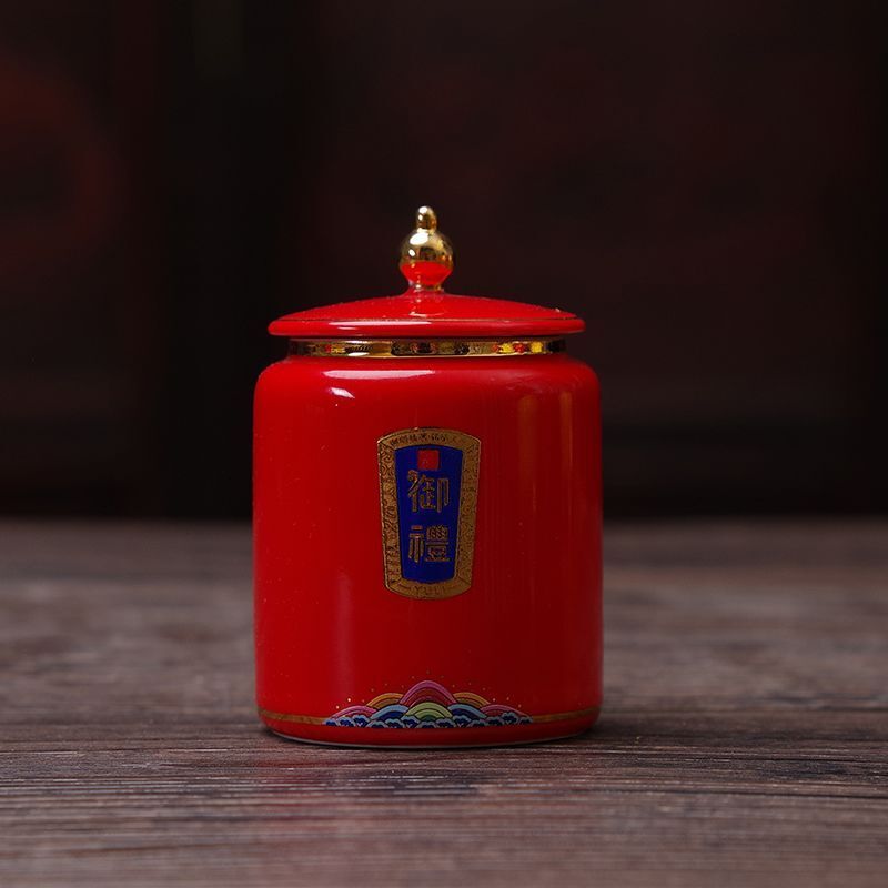 Hũ gốm sứ nhỏ, Pu'er mini, trắng, nhỏ gọn, hũ đựng trà kín và chống ẩm.