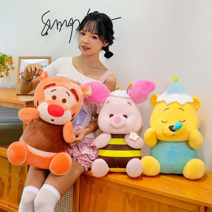 Gấu bông Winnie Pooh, Piglet, Tigger dễ thương, thú nhồi bông Flower Fairy, quà tặng trẻ em