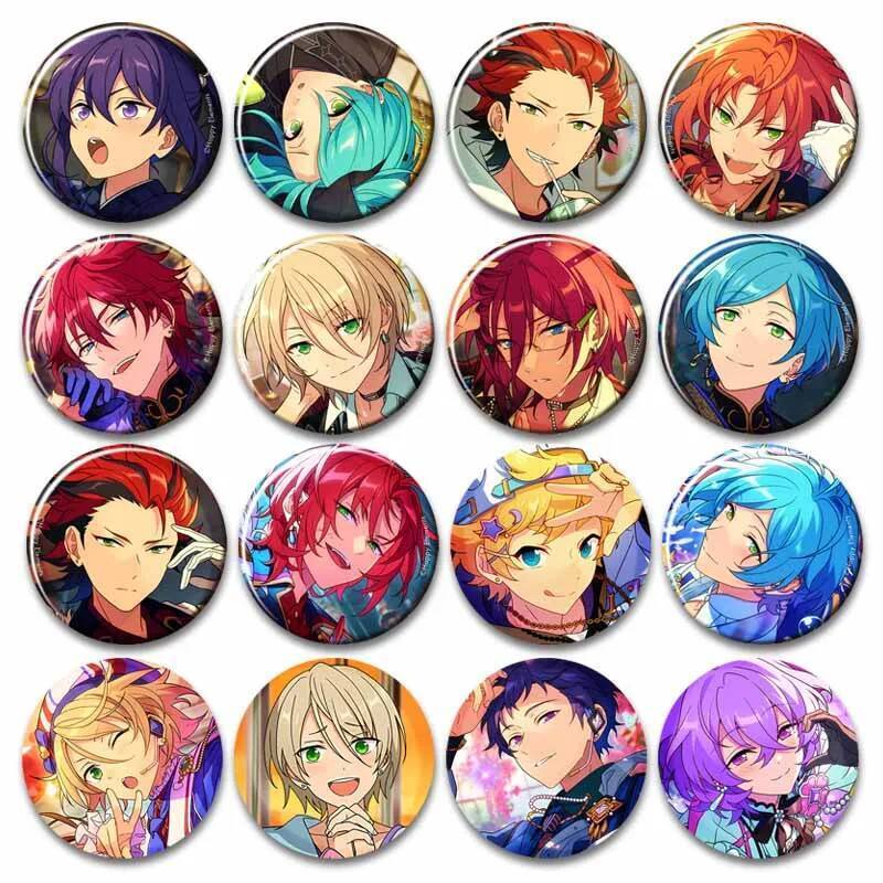 Ensemble Stars Trâm Chân Trò Chơi Hình Sakuma Rei Nazuna Nito Cosplay Tinplate Huy Hiệu Quần Áo Túi 
