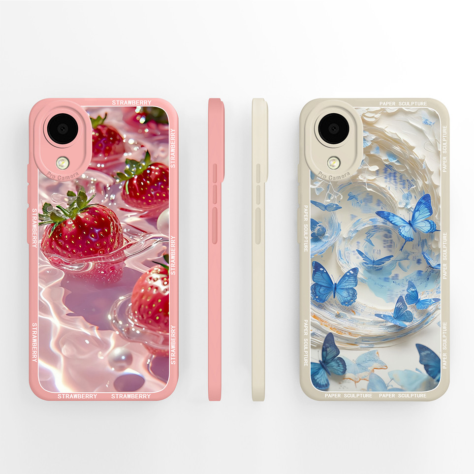 Dành Cho Samsung Galaxy A03 Core Ốp lưng Samsung A03s Vỏ Thời Trang Dâu Bướm Vỏ Mềm Cho A03Core Ốp l