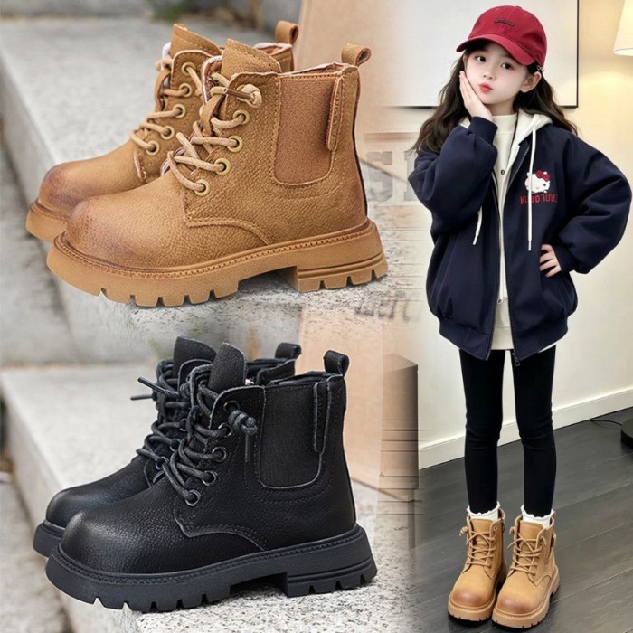 Children's Martin Boots Spring And Summer New Boys' Boots Yellow Boots Prairie Wear Girls' Tr