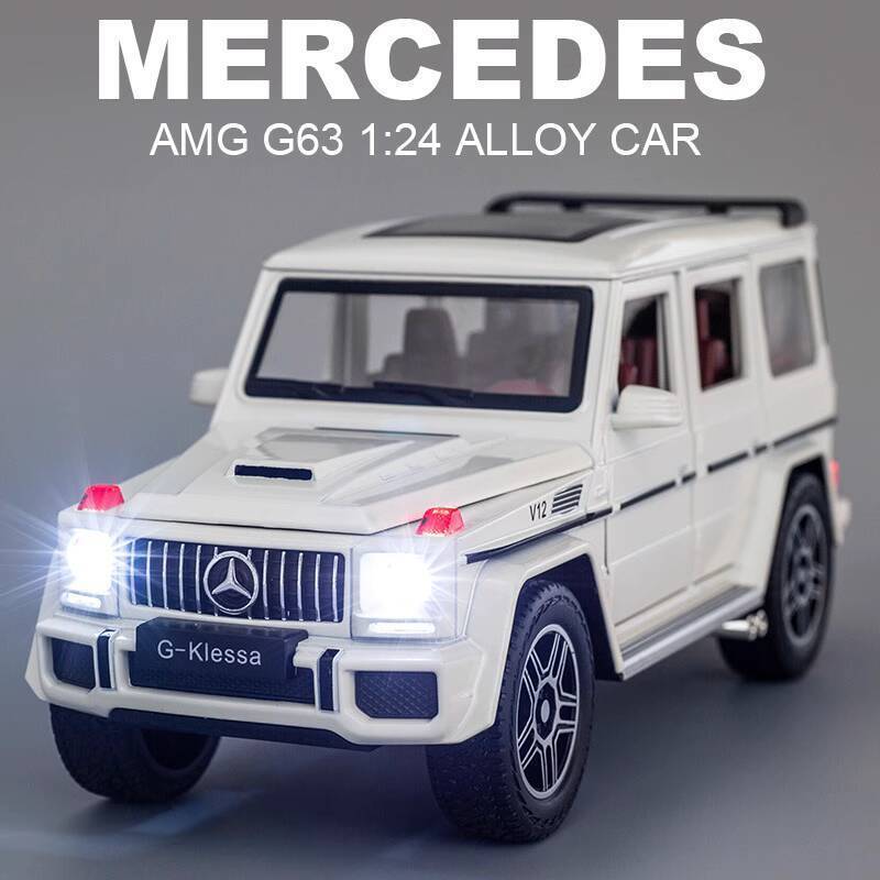 Mô hình hợp kim Mercedes-Benz G-Class 1:24 G63, quà tặng cho bé trai, đồ chơi sưu tập, mô phỏng xe