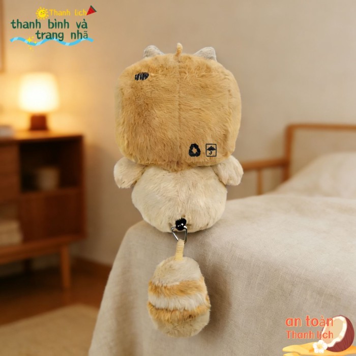 Abby's Dream x Box Head Búp bê sang trọng Mặt dây chuyền dễ thương Móc khóa Sáng tạo Mặt dây chuyền