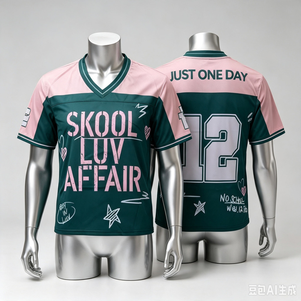 Áo thể thao Skool Luv Affair phù hợp với gia đình, Áo lưới ngắn tay Graffiti khối màu xanh lá cây vớ