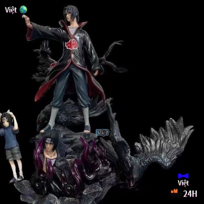 Naruto hình Sasuke Amaterasu Itachi mô hình Itachi vật trang trí anime hai chiều món quà đồ chơi