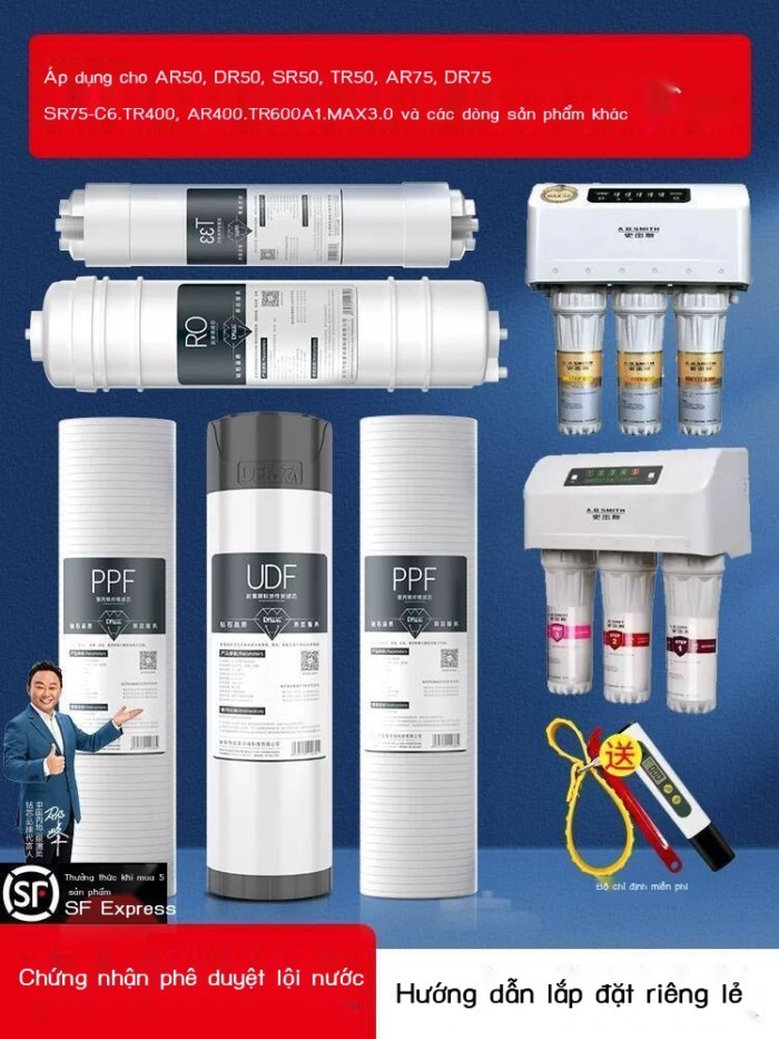 Thích hợp bộ AO Smith đầy đủ AR50/DR50/TR50/AR400, dùng được cho các loại máy lọc nước uống trực ti