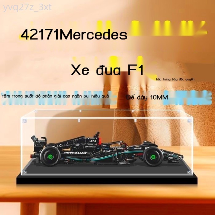 Hộp trưng bày acrylic cho xe đua LEGO 42171 Mercedes F1 hộp đựng chống bụi