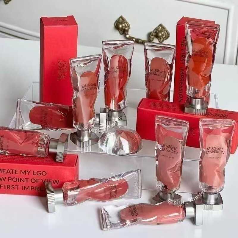 Hàn Quốc Muzigae Mansion Ice Cube Lip Gloss Pigment Lipstick Không Dễ phai Dip Cup Matte Lip Gloss L