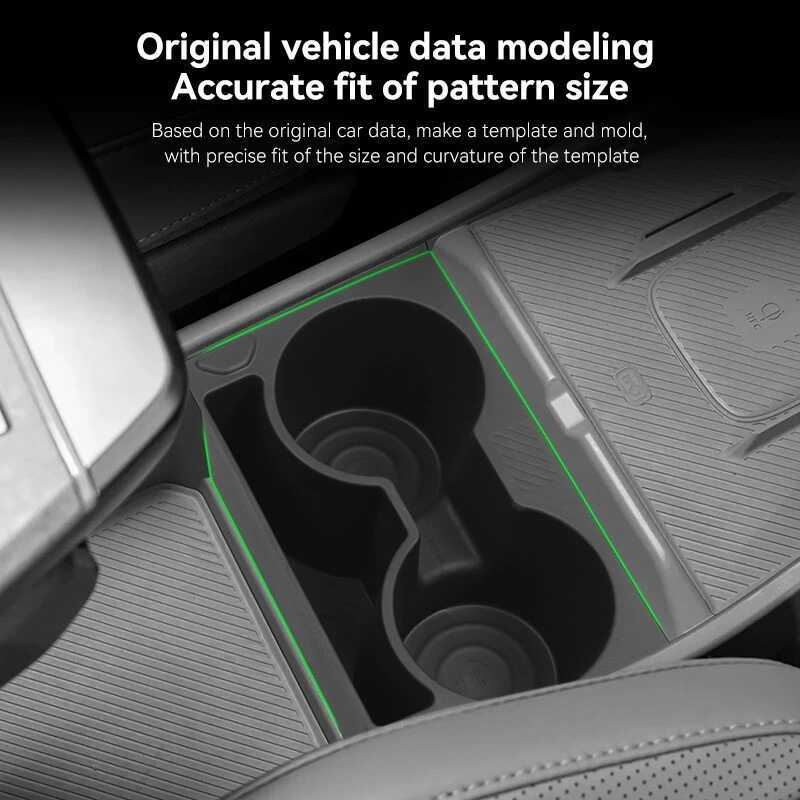 Thích hợp cho 24-26 Kia EV3 / EV4 Giá đỡ cốc nước điều khiển trung tâm Vỏ giảm xóc giới hạn Ghế lưu 