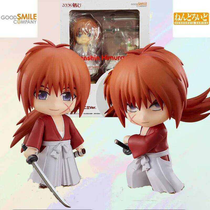 GOOD SMILE COMPANY MODEL KIT NENDOROID SERIES 2215 KENSHIN HIMURA Anime Action Figure Toys Model Gif
