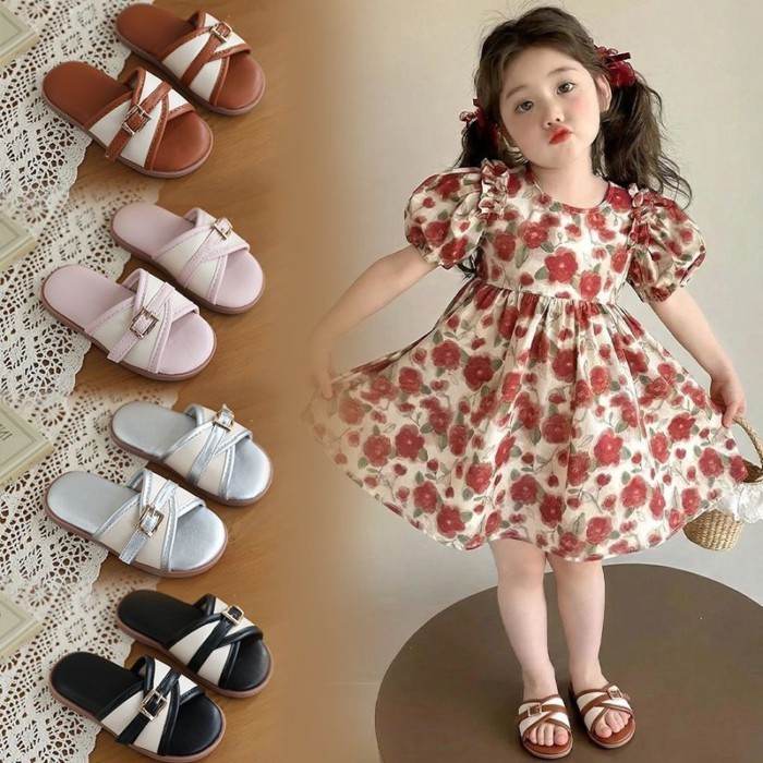 Girls' Slippers, Small Fragrant Style, Soft-soled Summer Children's Shoes, Baby Girl's Prince
