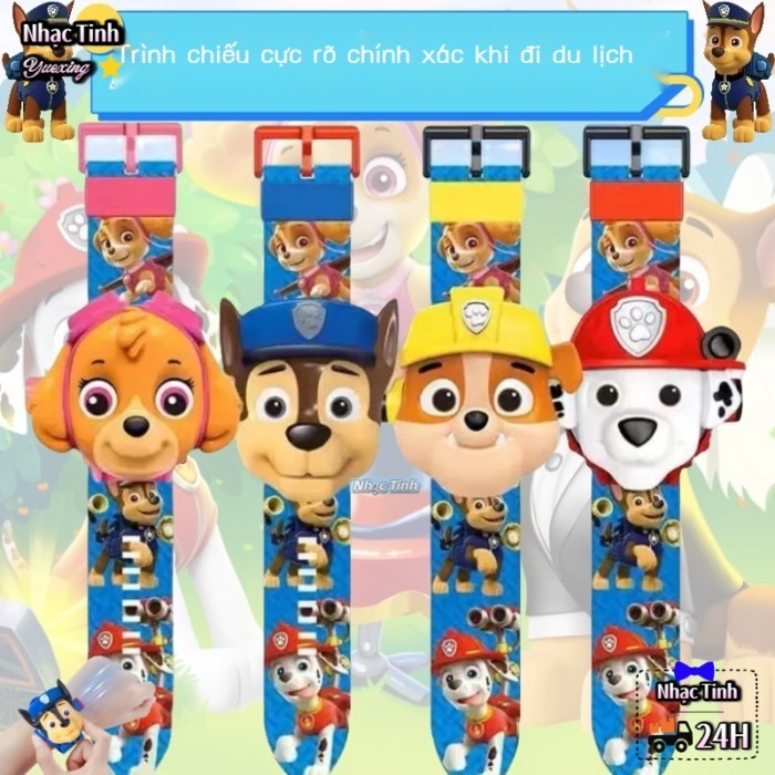 Kitty series 61 Máy chiếu đồ chơi Paw Patrol Đồng hồ trẻ em Paw Patrol Phim hoạt hình Đồng hồ điện