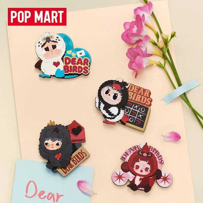 POPMART Dear Birds Series Fridge Magnet Blind Guess Bag Mystery Box Toys Doll Anime Figure Desktop O