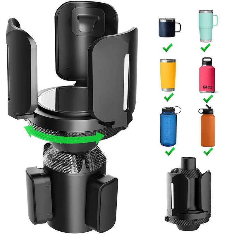 Đế mở rộng giá đỡ cốc ô tô có thể điều chỉnh cho Rambler, Stanley, Bình thủy điện, Nalgene 10-64oz 4