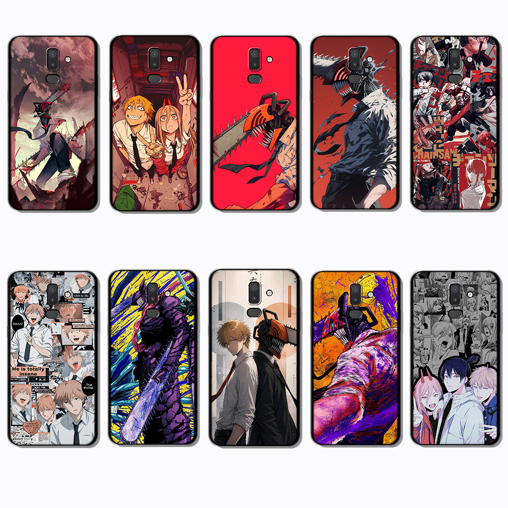 Ốp điện thoại cho Samsung J4 J5 J6 Plus Prime J7 Core Pro J8 Chainsaw Man Vỏ điện thoại in hình thời
