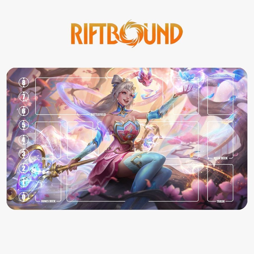 League of Legends Runes Battlefield Card Mat, Shining Girl Lux Card Mat, Seaming Washable Card Mat