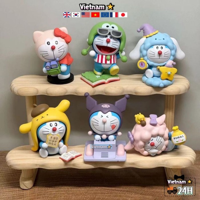 Đeo chéo Jingle Doremon Mù Hộp Jingle Cat Hình Gacha Doll Cô Gái Dễ Thương Món Quà Sinh Nhật Để Bàn