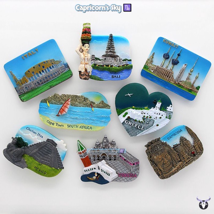 Ý, Bali, Venice, Mexico, Campuchia, quà lưu niệm du lịch, Kuwait, Hy Lạp, nam châm tủ lạnh từ tính