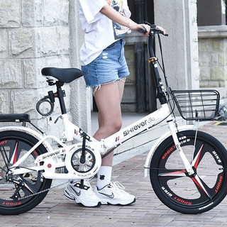 Xe đạp gấp mới dành cho nữ, xe đạp nhỏ giảm xóc 20/22 inch siêu nhẹ và di động, có thể thay đổi tốc