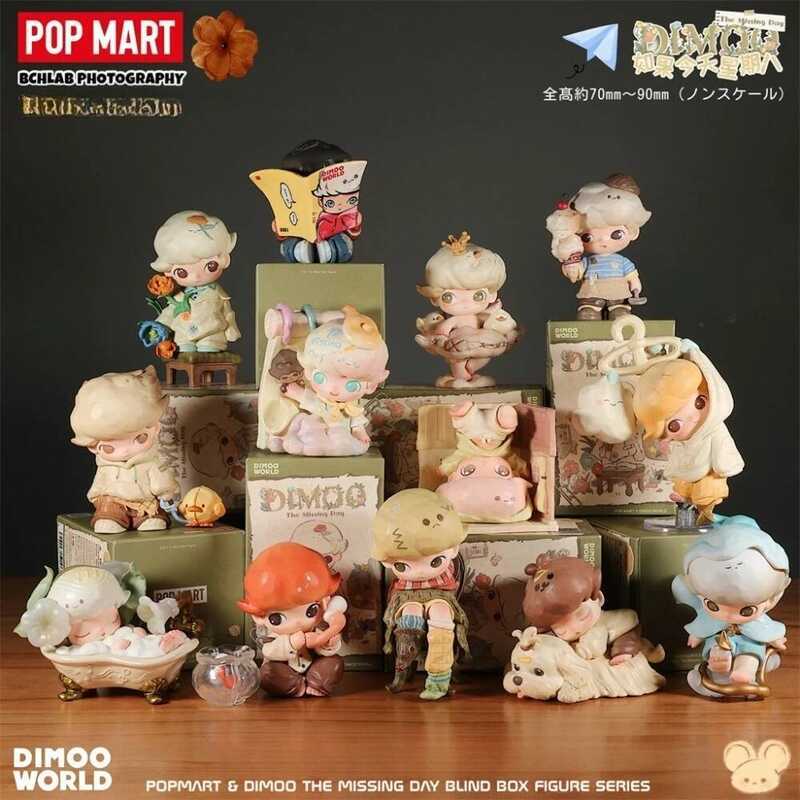 POP MAR DIMOO The Missing Day Series Blind Box Anime Figure Ornament Collection Cute Toys Surprise G