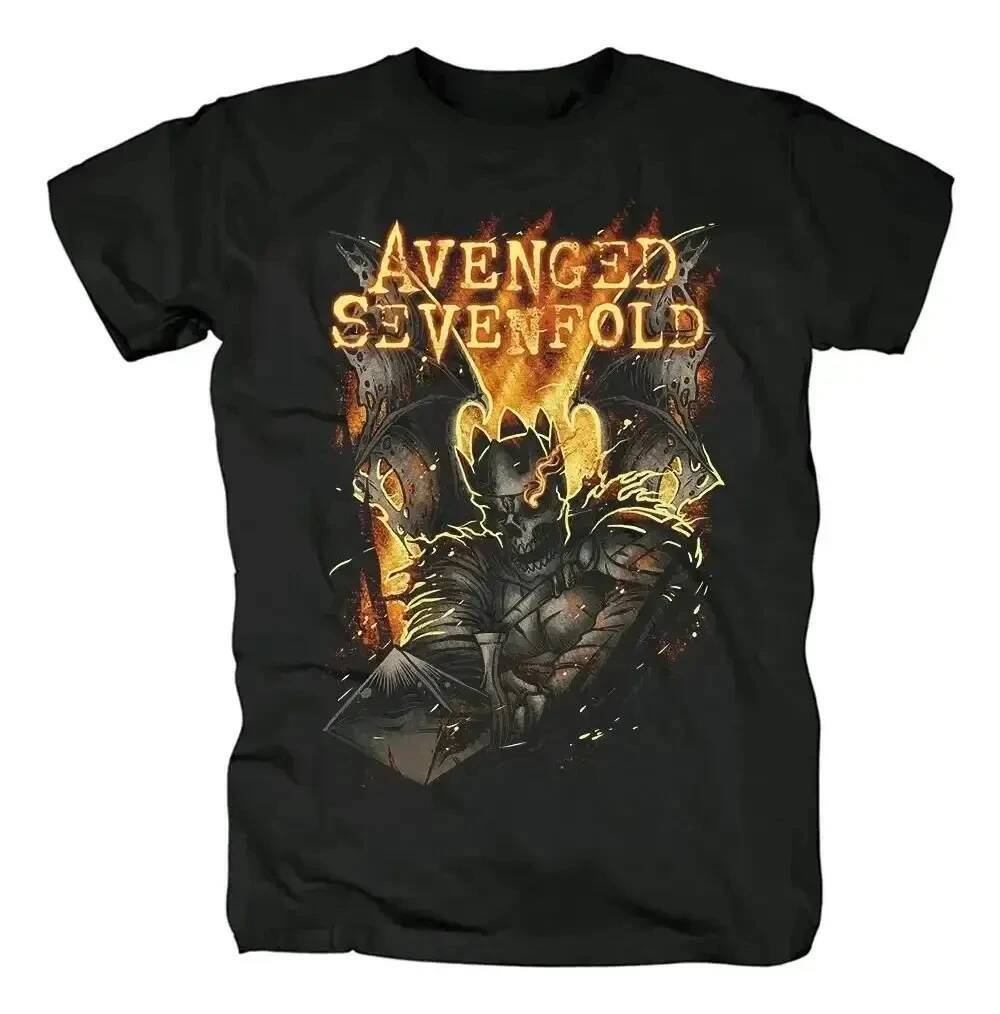 Avenged Sevenfold Skeleton King Warrior Rock Style Dark Metal Band Áo thun 2026 Mùa hè Nam Nữ Áo thu