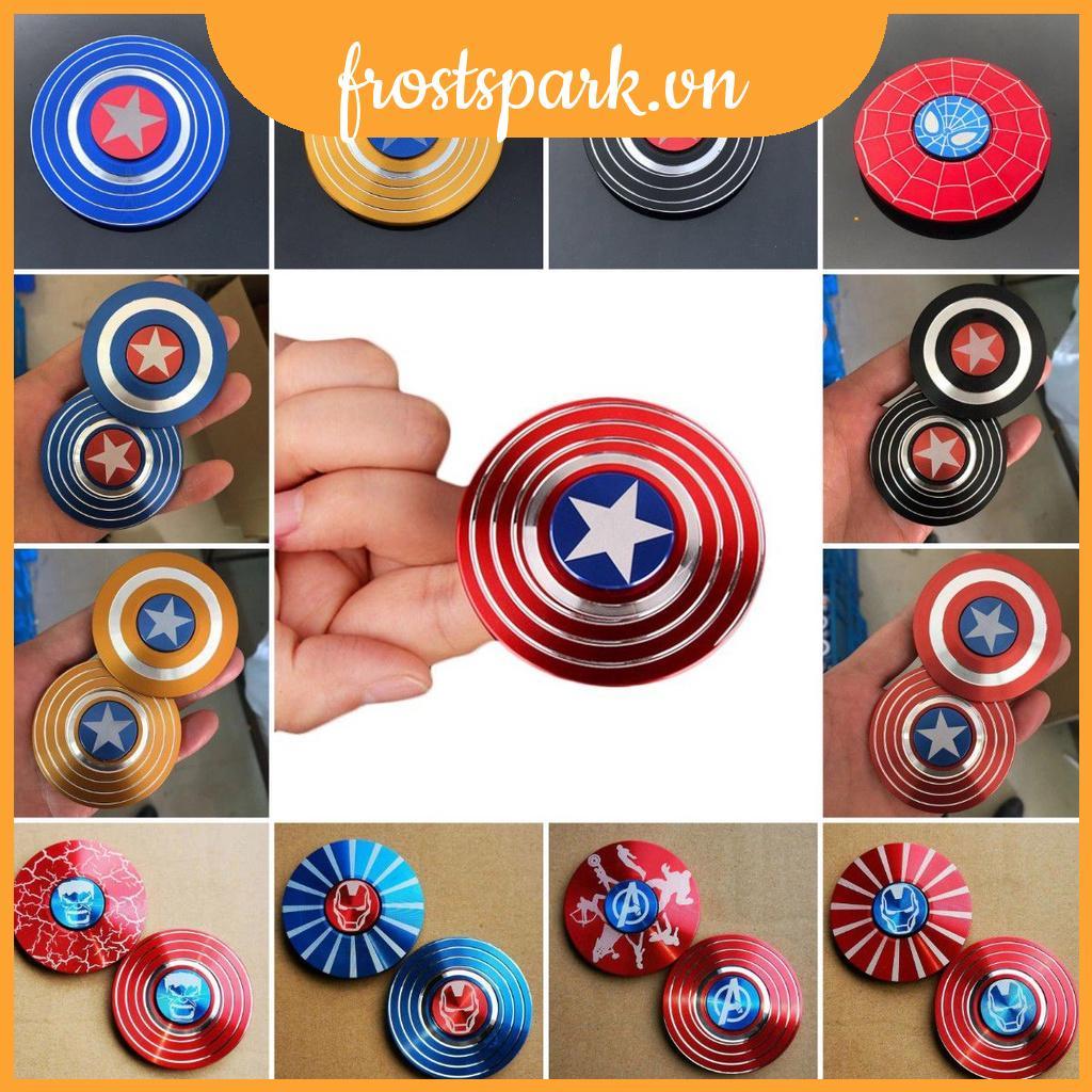 6cm Funny Fidget Spinner Hobbies For Adults American Captain Hand Spinner Fingertip Gyro Spider Man 