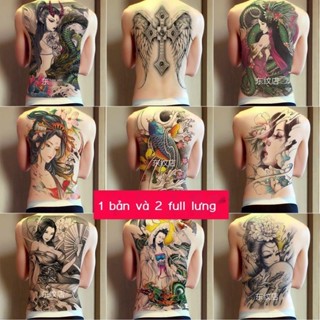    Ảnh thật Sẵn Miếng dán hình xăm full lưng chống thấm nước bền đẹp nam nữ Triệu Tử Long nước mắt g 