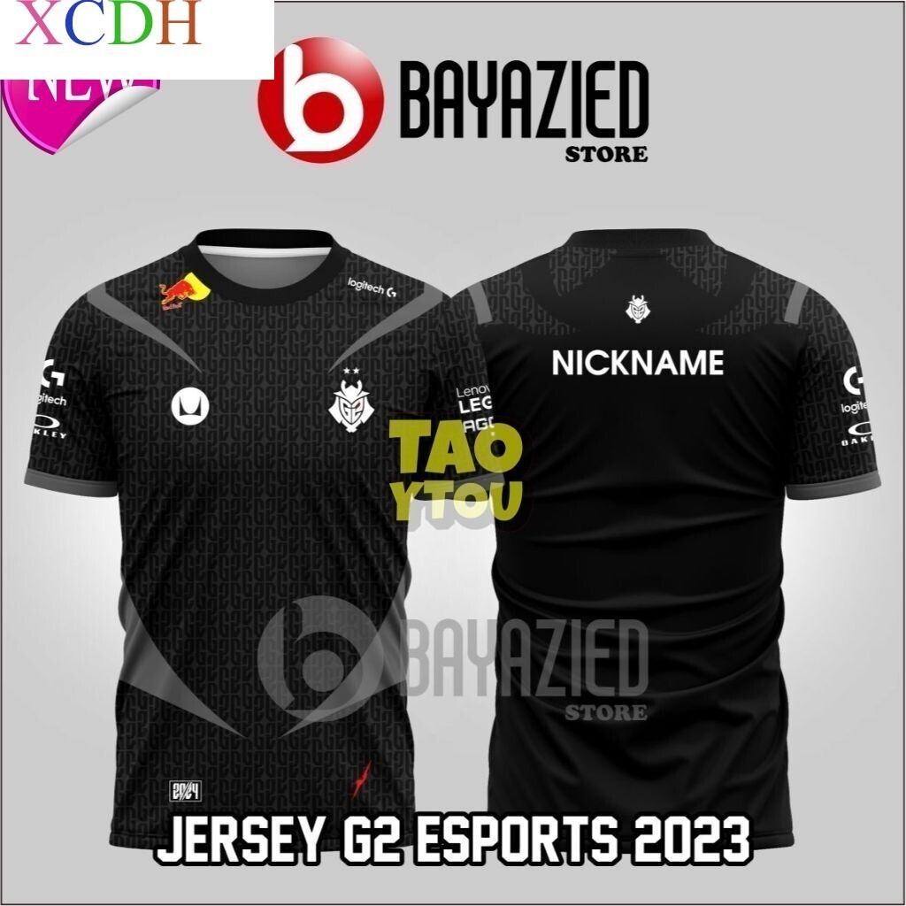 Áo jersey đội thể thao điện tử G2 Dota CSGO 2025 - Tùy chỉnh tên miễn phí