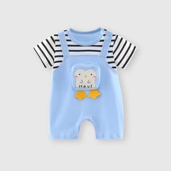 Baby Clothes, Cartoon Baby Onesies, Newborn Super Cute And Cute Thin Short-sleeved Rompers