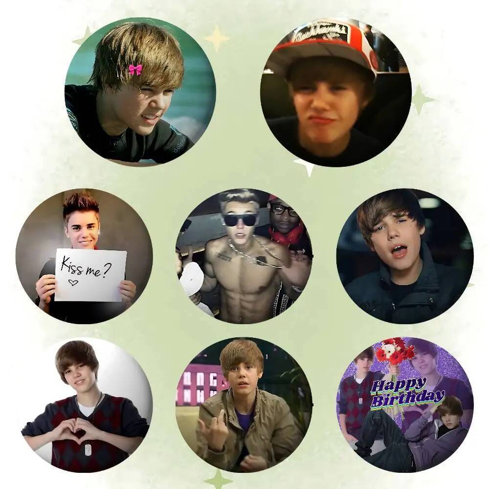 Ca Sĩ J-Justin-A-Biebers Huy Hiệu Chân Cho Bạn Bè, Ba Lô, Quần Áo, Phụ Kiện Sưu Tập, Quà Tặng Trang 