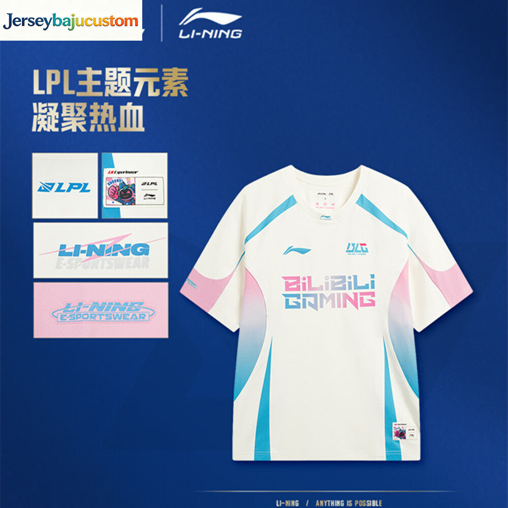 [Tùy chỉnh miễn phí] Li Ning 2026 LPL Team Gear - Đồng phục thể thao điện tử BLG LOL Team Jersey, Áo
