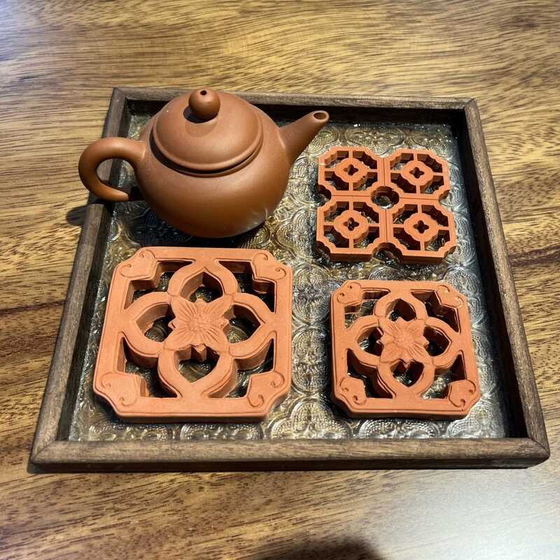 Hokkien Ngói Coaster Hokkien Gạch Đỏ Cửa Sổ Lưới Tản Nhiệt Cửa Sổ Coaster Nổi Bật Cửa Sổ Hoa Chaosha
