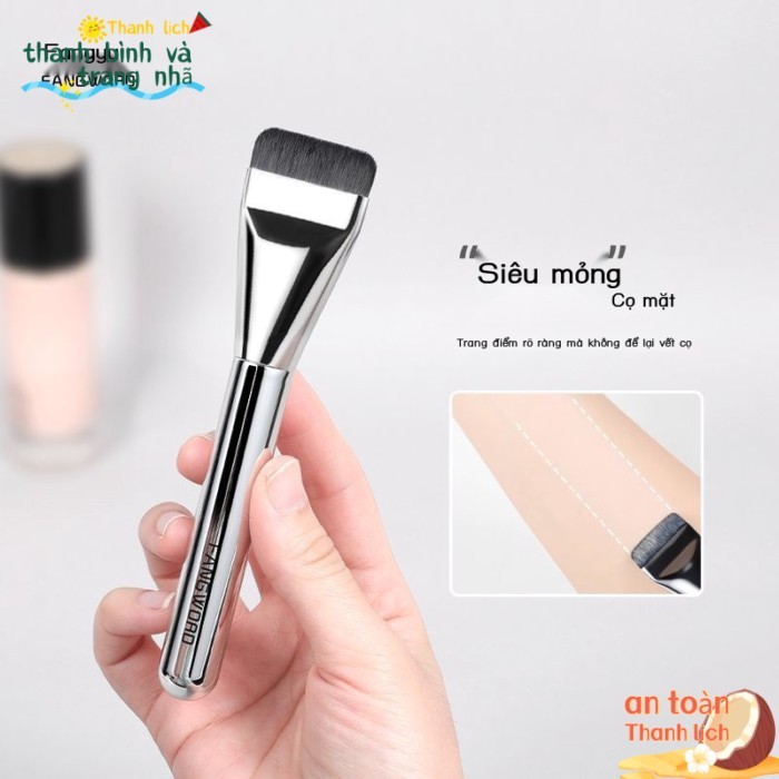 Cọ đánh kem nền đầu phẳng một từ, cọ cực mỏng, cọ đánh kem nền, cọ đánh kem nền trong suốt và không