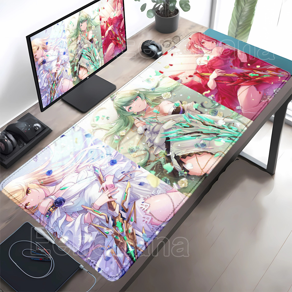 X-Xenoblade C-Chronicles Pyra Mythra Miếng Lót Chuột Lớn PC Chơi Game Máy Tính Văn Phòng Accessorie 