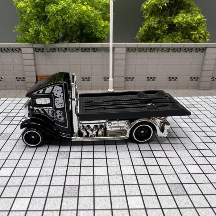 [Hot Wheels] Hotwheels Mattel Alloy Car Model Flatbed Trailer Can Carry Cars