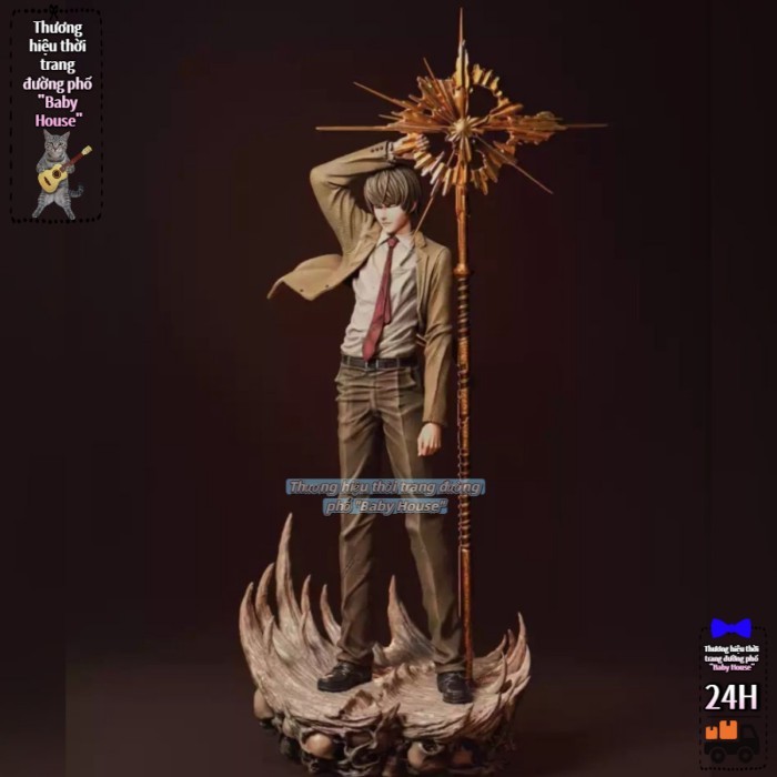 Sản Phẩm Mới 1/10 Tử Yagami Mặt Trăng Hình GK Trắng Mẫu Giá Thật 3D In Yagami Mặt Trăng DIY Hình Vậ