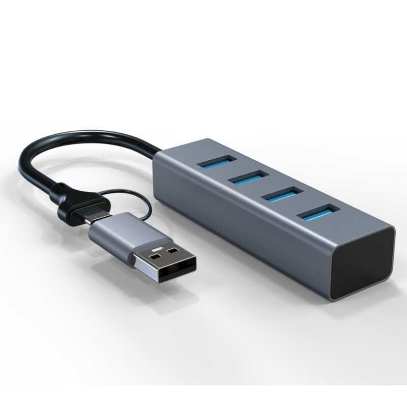 USB USB Hub Docking Station 4 cổng 3.0 Docking Station 5GB Truyền Notebook Hub Type-c Docking Statio