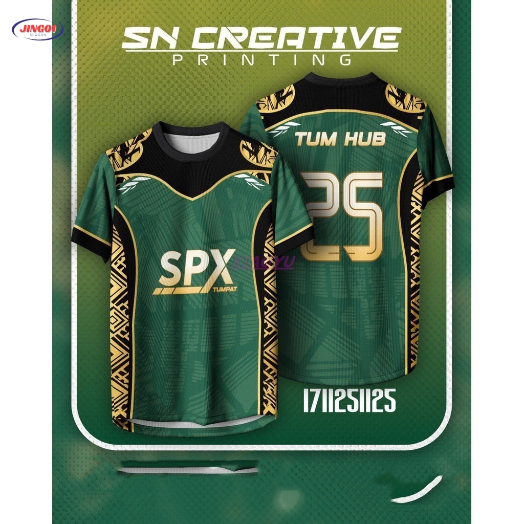 J01-Green Gold Tribal SPX Áo thể thao thăng hoa hoàn toàn tùy chỉnh