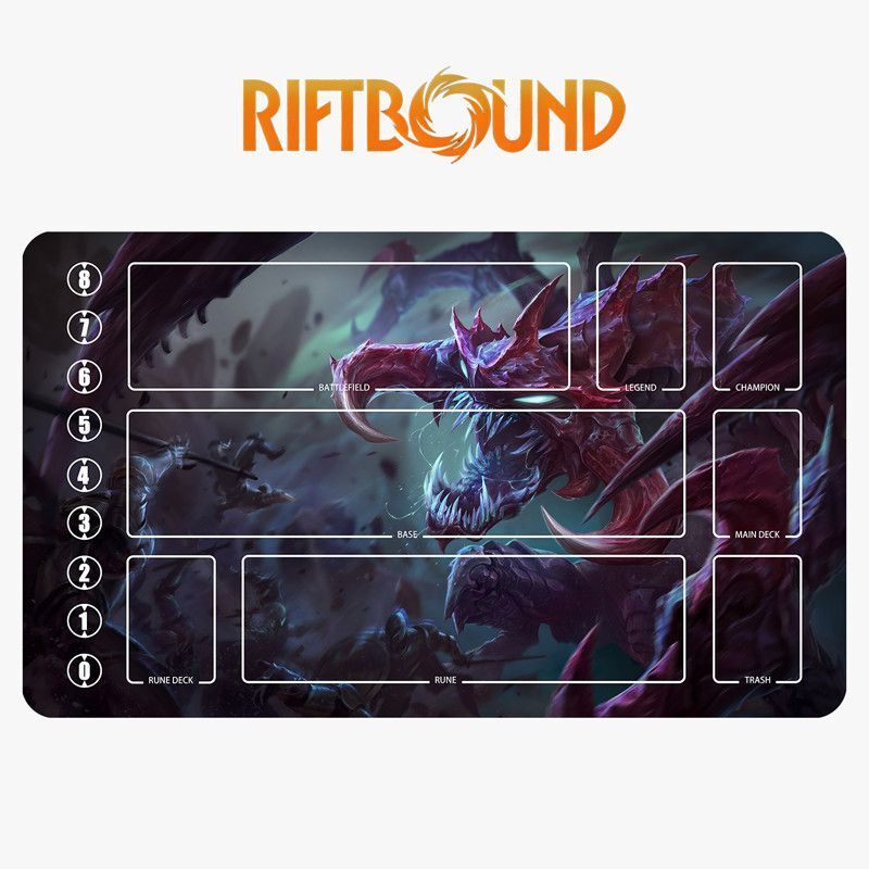 League of Legends Runes Battlefield Card Mat, Void Fear Thảm Kogascar Thảm Chuột, Thảm lót thẻ có th