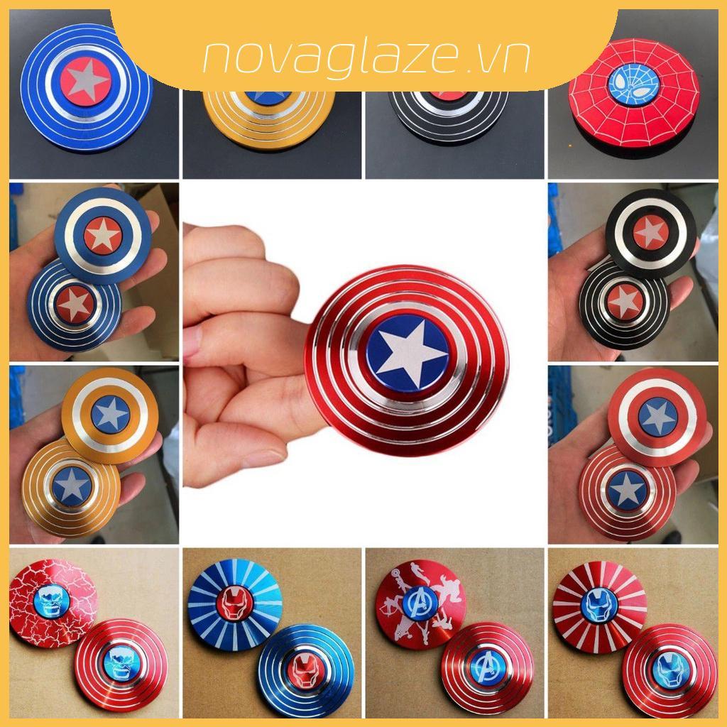 6cm Funny Fidget Spinner Hobbies For Adults American Captain Hand Spinner Fingertip Gyro Spider Man 