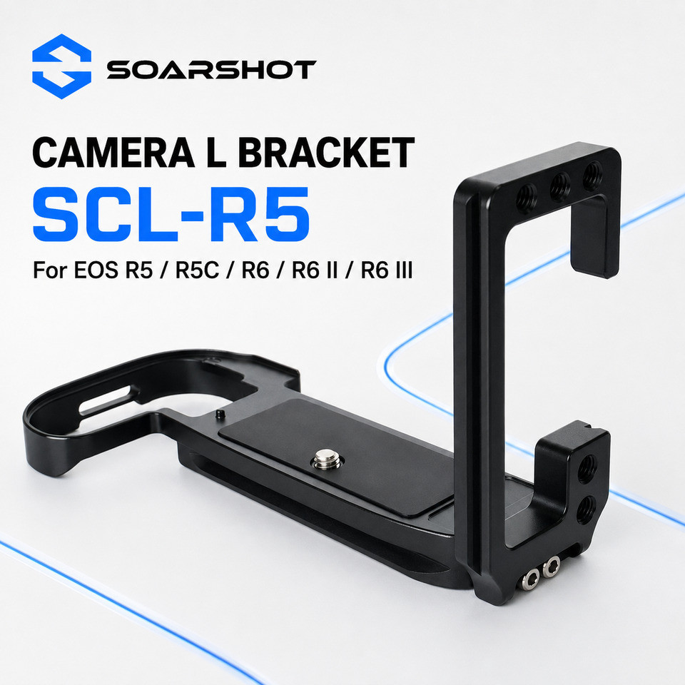 SOARSHOT SCL-R5 Camera L Giá đỡ Arca Tấm tháo nhanh Tương thích với Đế máy ảnh Canon EOS R5 R5C R6 M